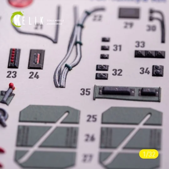 Spitfire Mk VIII - interior 3D decals for Tamiya kit, 1/32 - Kelik ...