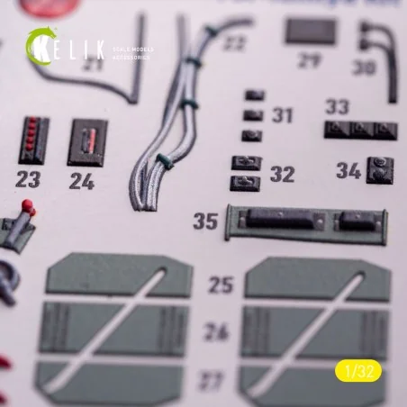 Spitfire Mk VIII - interior 3D decals for Tamiya kit, 1/32 - Kelik ...