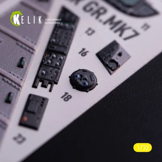 GR.MK7 Harrier - interior 3D decals for Trumpeter kit, 1/32 - Kelik...