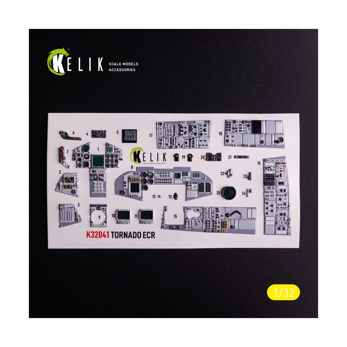 Tornado ECR - interior 3D decals for Italeri kit, 1/32 - Kelik K32041