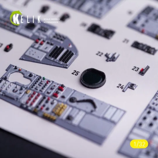 Tornado IDS - interior 3D decals for Italeri kit, 1/32 - Kelik K32040