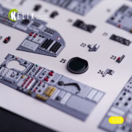 Tornado IDS - interior 3D decals for Italeri kit, 1/32 - Kelik K32040
