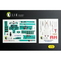 MiG-21 F-13 - interior 3D decals for Trumpeter kit, 1/32 - Kelik K3...