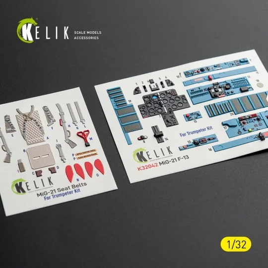 MiG-21 F-13 export version - interior 3D decals for Trumpeter kit, ...