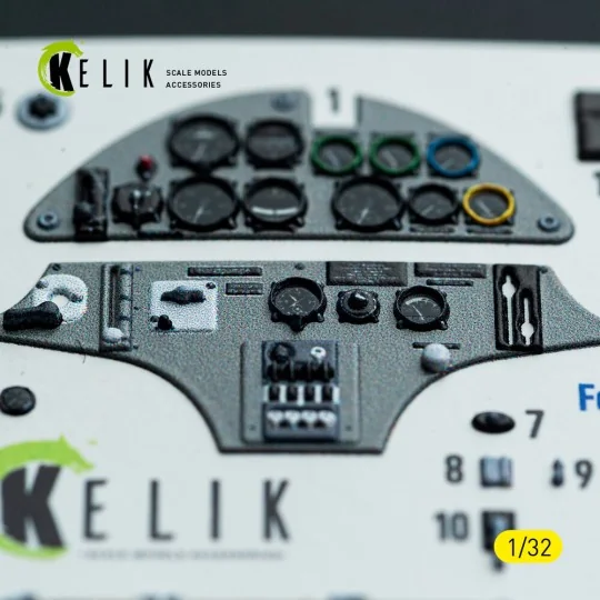 Hs-123A-1 - interior 3D decals for ICM kit, 1/32 - Kelik K32046
