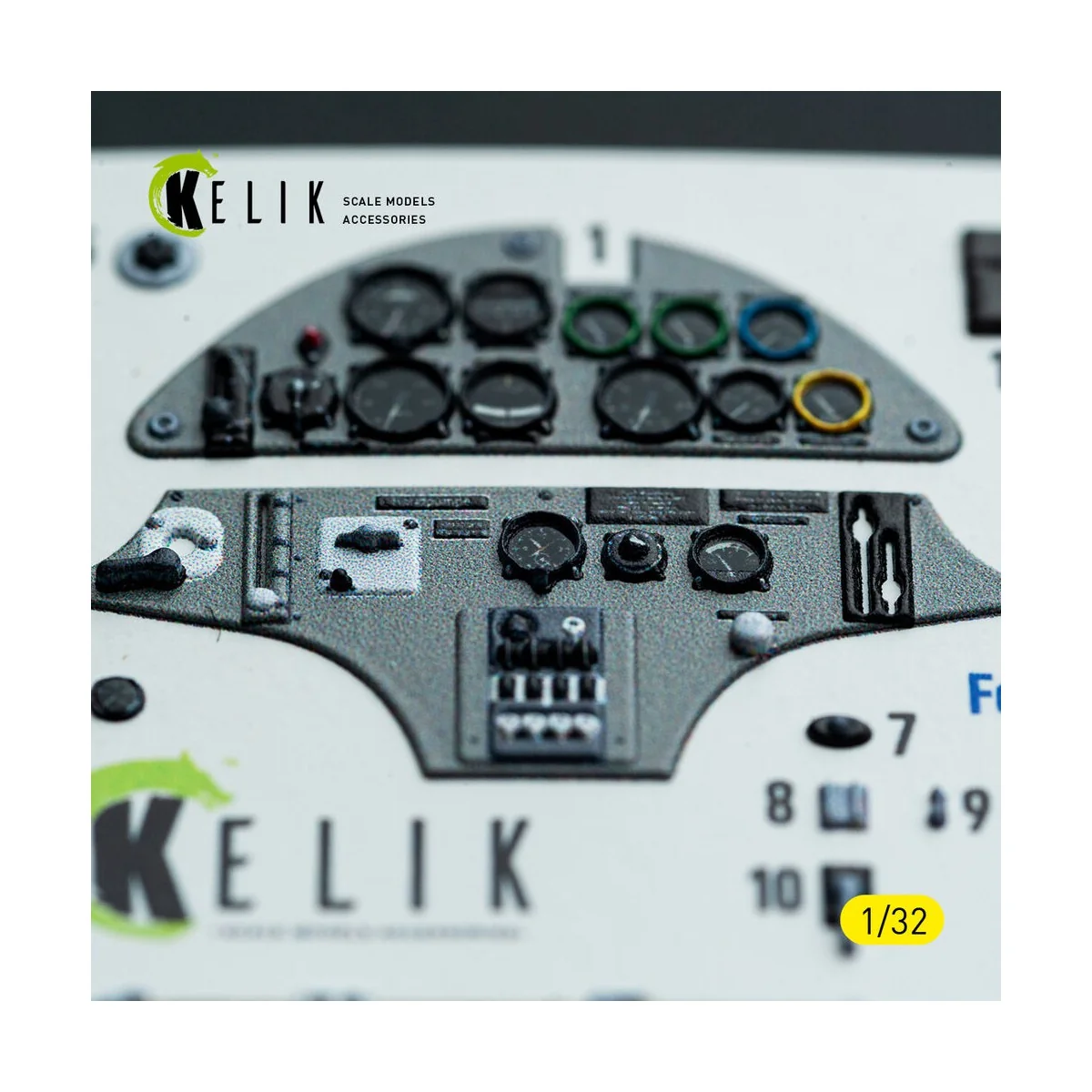 Hs-123A-1 - interior 3D decals for ICM kit, 1/32 - Kelik K32046