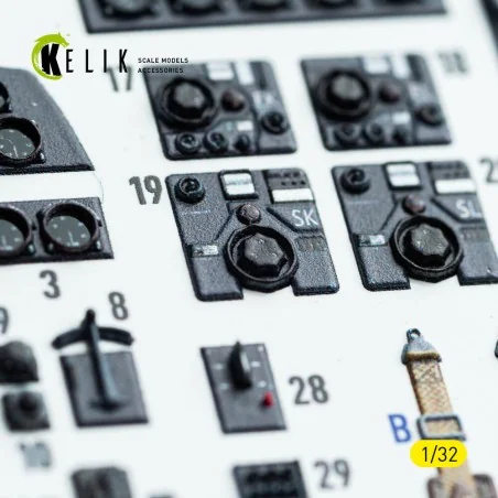 Bf-110D - interior 3D decals for Dragon/Hobby 2000 kit, 1/32 - Keli...