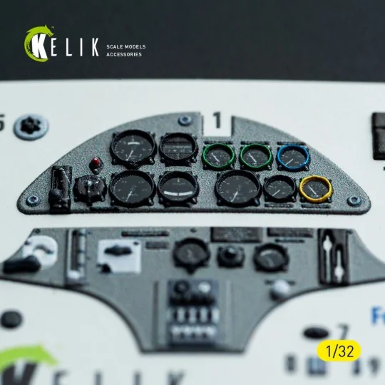 Hs-123A-1 - interior 3D decals for ICM kit, 1/32 - Kelik K32046