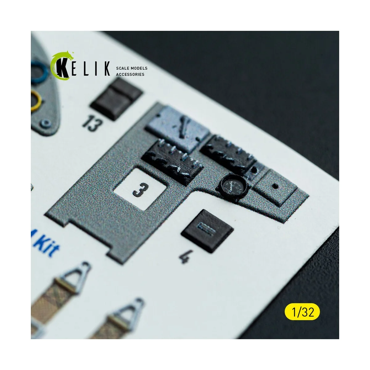 Hs-123A-1 - interior 3D decals for ICM kit, 1/32 - Kelik K32046