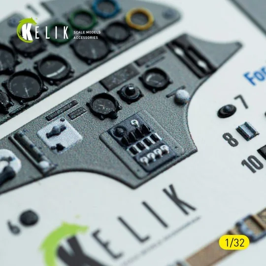 Hs-123A-1 - interior 3D decals for ICM kit, 1/32 - Kelik K32046