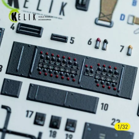 Ju-87G - interior 3D decals for Hasegawa kit, 1/32 - Kelik K32047