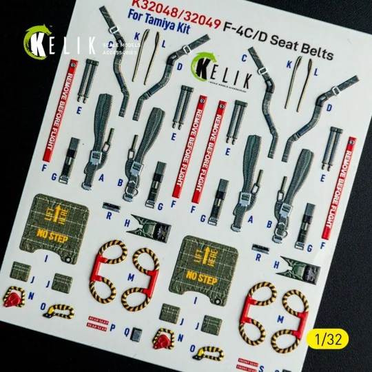 F-4C - interior 3D decals for Tamiya kit, 1/32 - Kelik K32048
