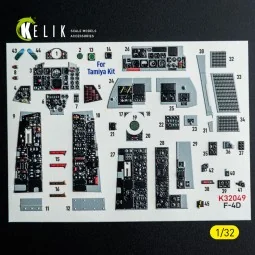 F-4D - interior 3D decals for Tamiya kit, 1/32 - Kelik K32049 2