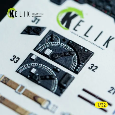 Ju-87D - interior 3D decals for Hasegawa kit, 1/32 - Kelik K32050