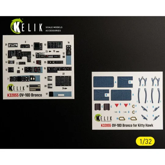OV-10D Bronco - interior 3D decals for Kitty Hawk/Zimi models kit, ...