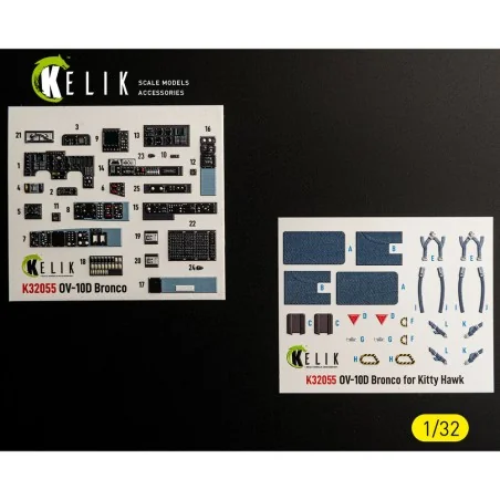 OV-10D Bronco - interior 3D decals for Kitty Hawk/Zimi models kit, ...