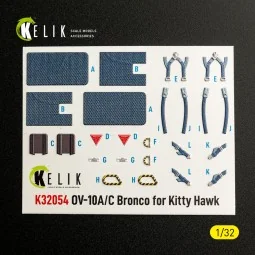 OV-10A/C Bronco - interior 3D decals for Kitty Hawk/Zimi models kit... 2