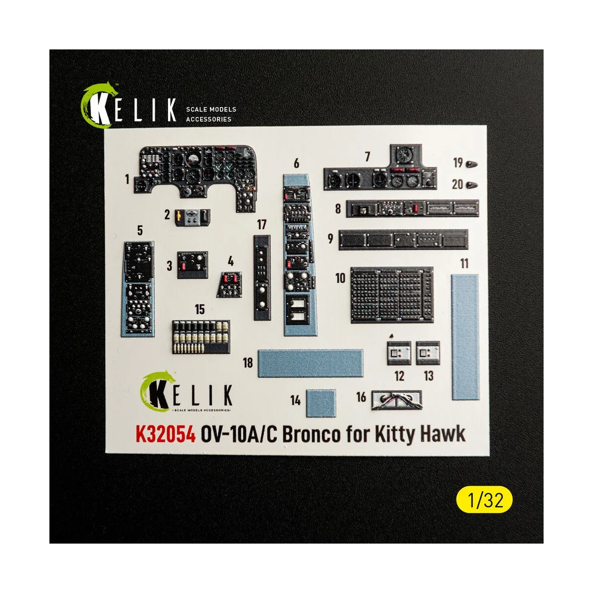 OV-10A/C Bronco - interior 3D decals for Kitty Hawk/Zimi models kit...