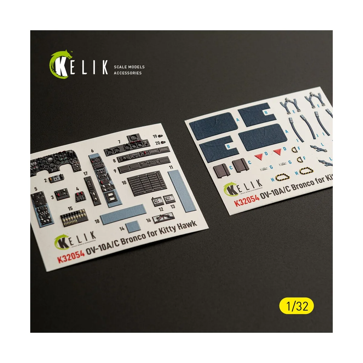 OV-10A/C Bronco - interior 3D decals for Kitty Hawk/Zimi models kit...