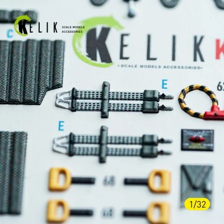 F-14A - interior 3D decals for Tamiya kit, 1/32 - Kelik K32053