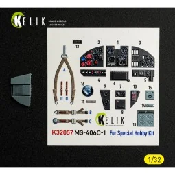MS-406C-1 - interior 3D decals for Special Hobby kit, 1/32 - Kelik ...