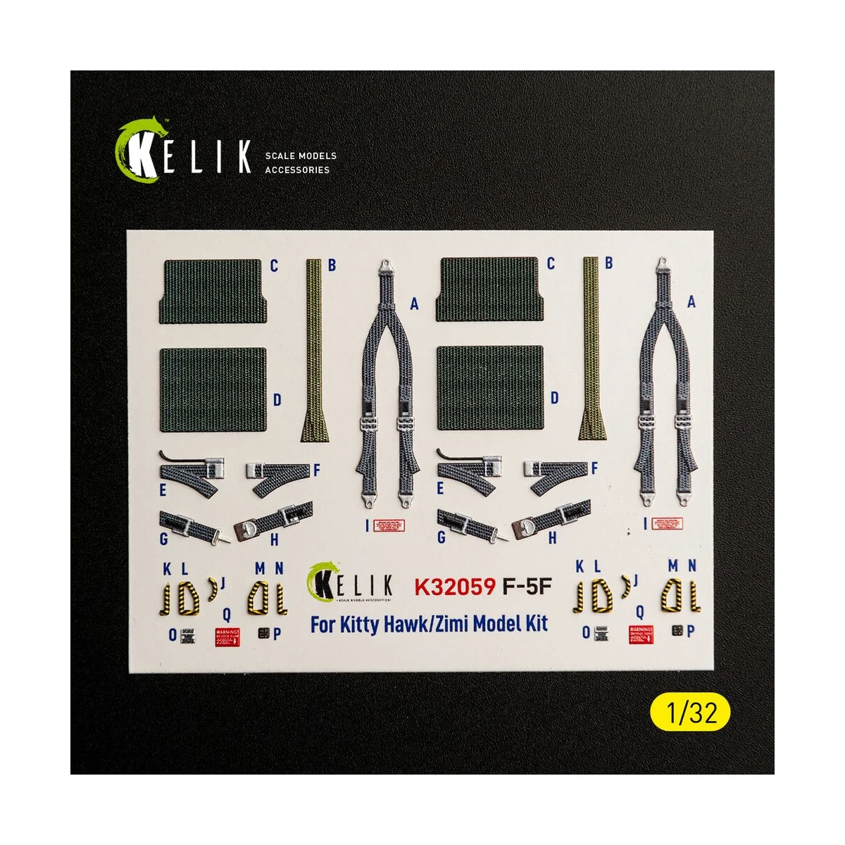 F-5F - interior 3D decals for Kitty Hawk/Zimi models kit, 1/32 - Ke...