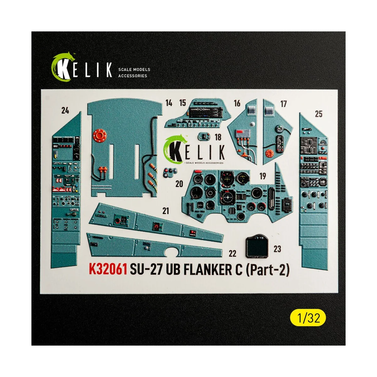 SU-27UB Flanker C - interior 3D decals for Trumpeter kit, 1/32 - Ke...