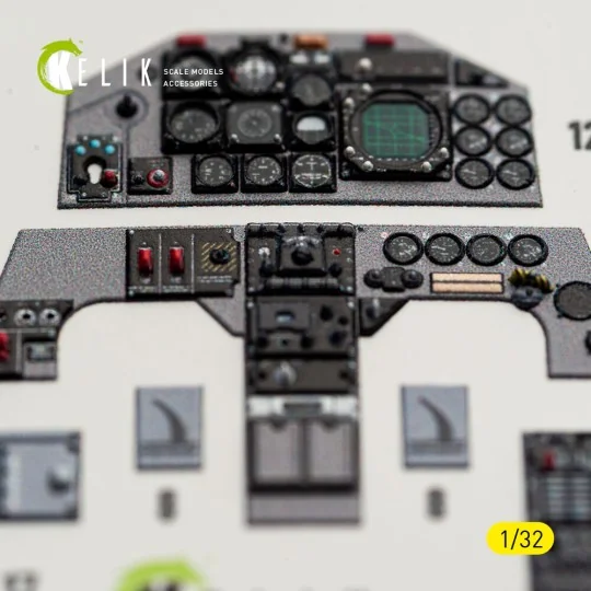 F-5F - interior 3D decals for Kitty Hawk/Zimi models kit, 1/32 - Ke...