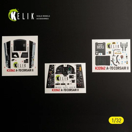A-7D CORSAIR II - interior 3D decals for Trumpeter kit, 1/32 - Keli...