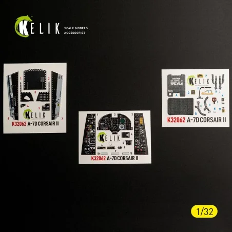 A-7D CORSAIR II - interior 3D decals for Trumpeter kit, 1/32 - Keli...