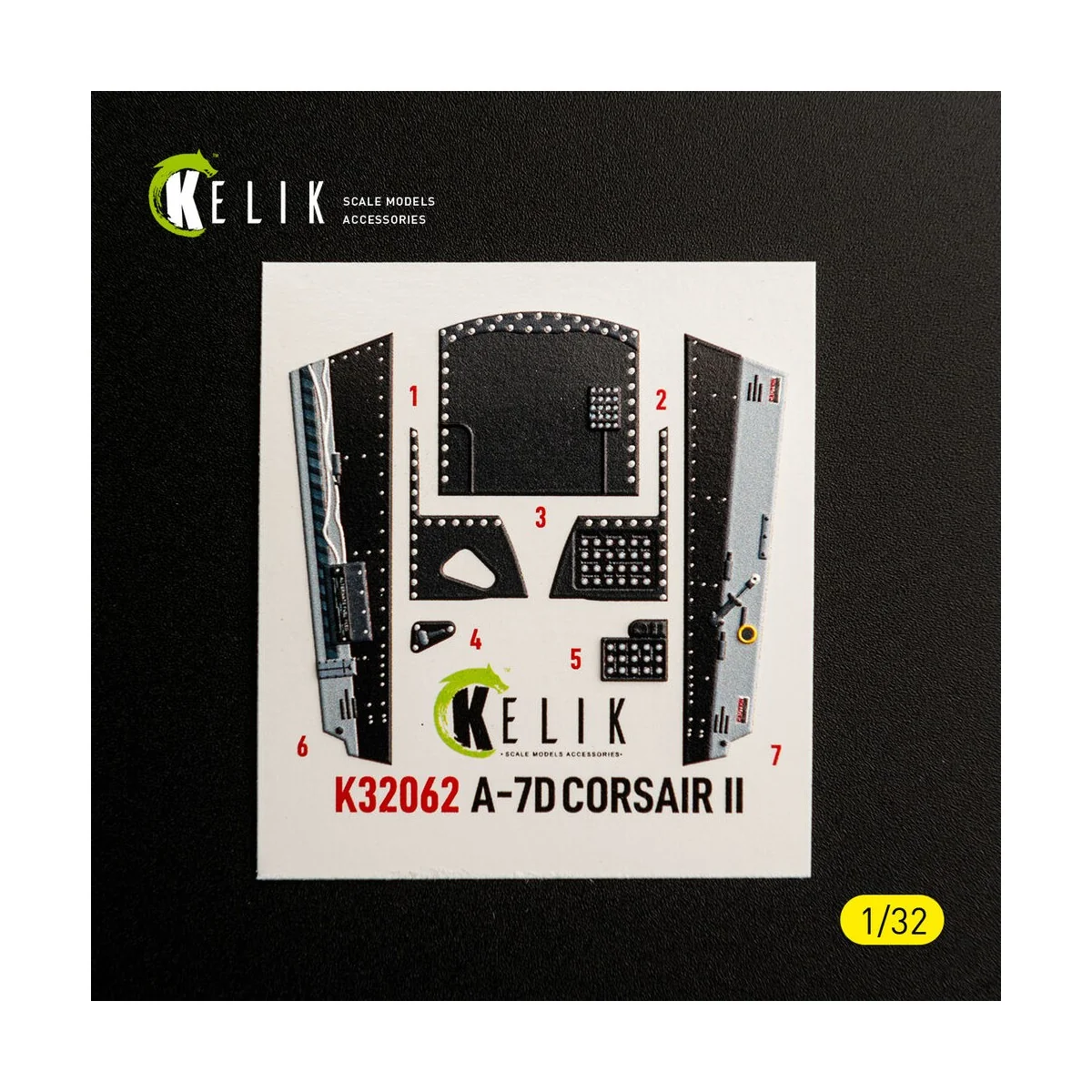 A-7D CORSAIR II - interior 3D decals for Trumpeter kit, 1/32 - Keli...