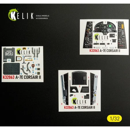 A-7E CORSAIR II - interior 3D decals for Trumpeter kit, 1/32 - Keli...