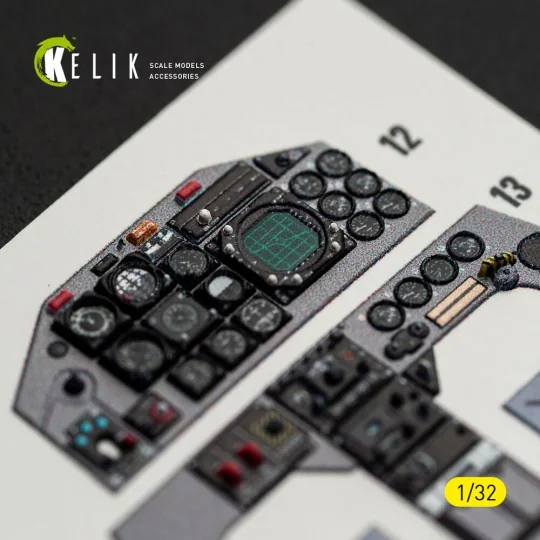 F-5F - interior 3D decals for Kitty Hawk/Zimi models kit, 1/32 - Ke...