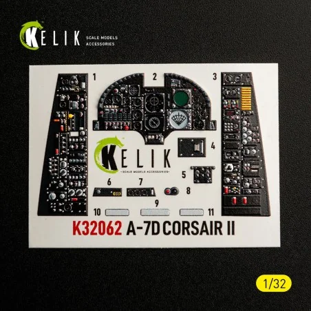 A-7D CORSAIR II - interior 3D decals for Trumpeter kit, 1/32 - Keli...