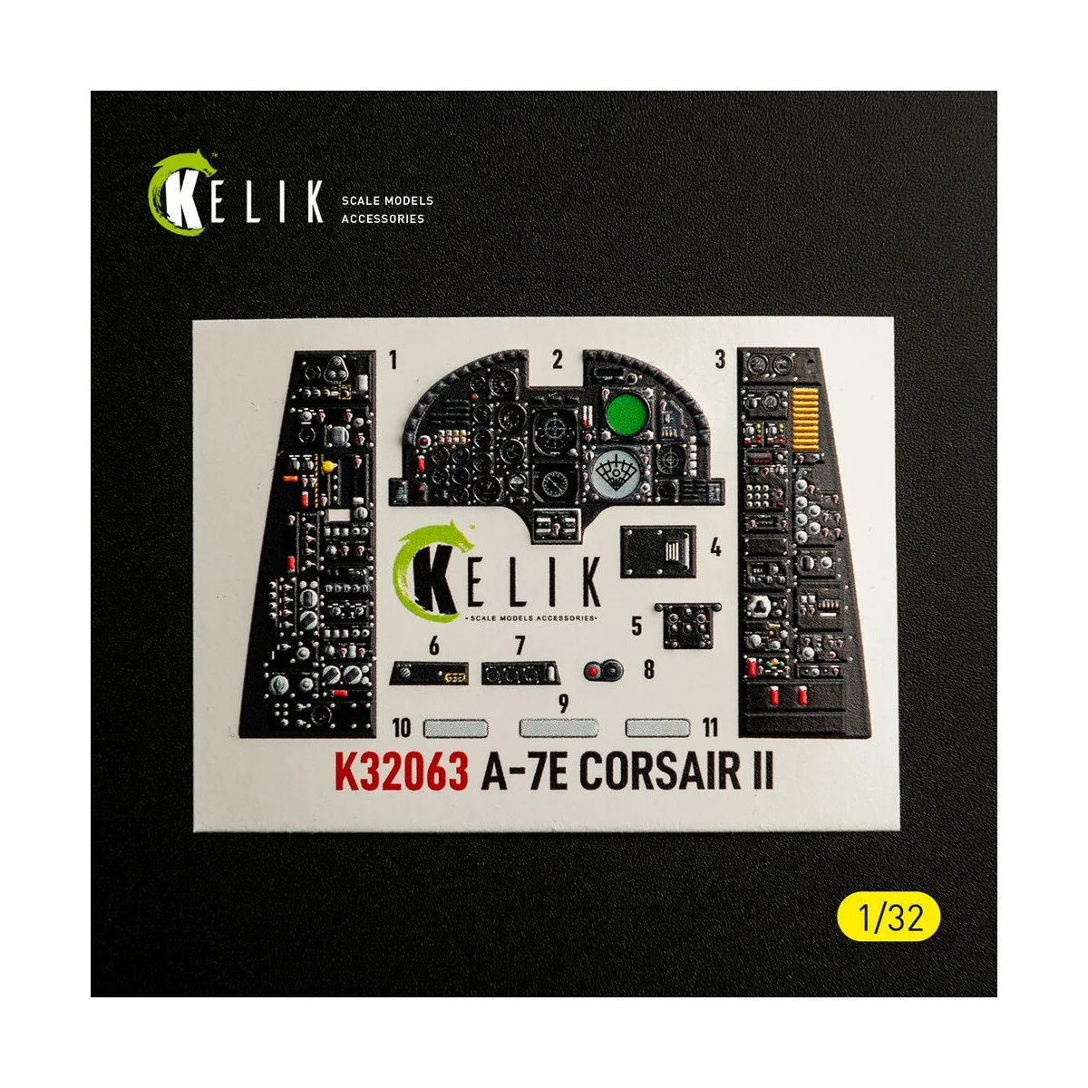 A-7E CORSAIR II - interior 3D decals for Trumpeter kit, 1/32 - Keli...