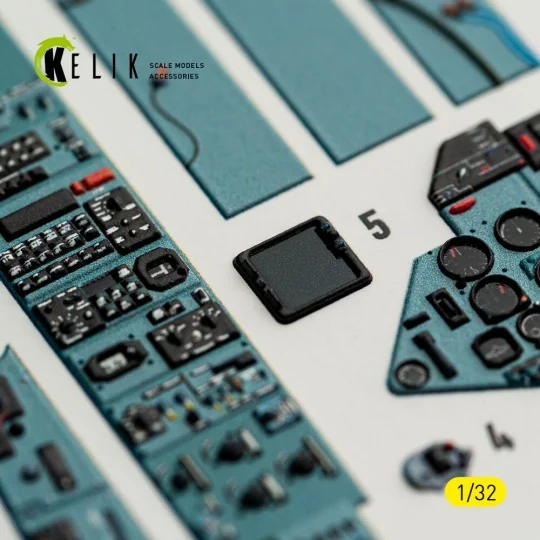 SU-27UB Flanker C - interior 3D decals for Trumpeter kit, 1/32 - Ke...