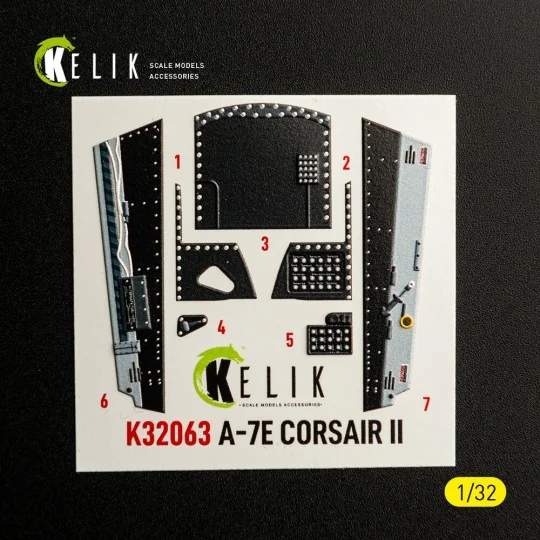 A-7E CORSAIR II - interior 3D decals for Trumpeter kit, 1/32 - Keli...