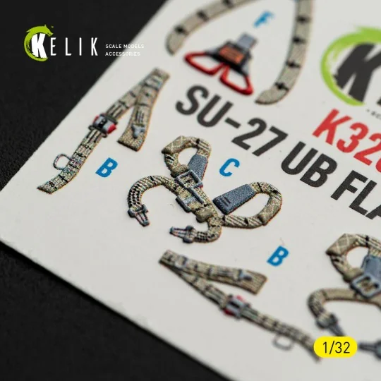 SU-27UB Flanker C - interior 3D decals for Trumpeter kit, 1/32 - Ke...