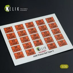 ADR Plates Set Type 2 - Decal for models, 1/35 - Kelik KA35011 2