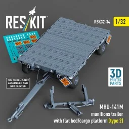 MHU-141M munitions trailer with flat bed/cargo platform (type 2) (3...