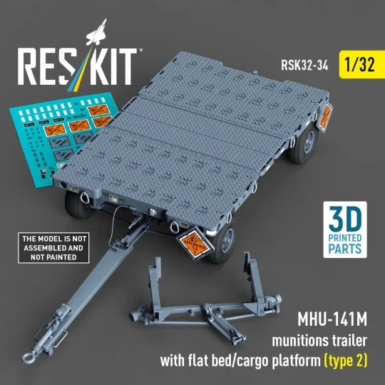 MHU-141M munitions trailer with flat bed/cargo platform (type 2) (3...