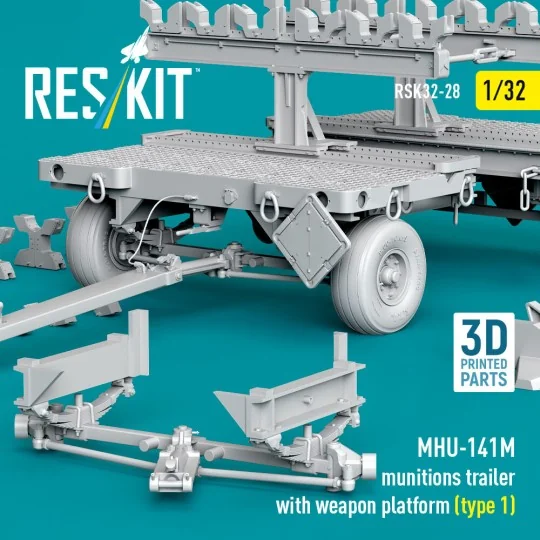 MHU-141M munitions trailer with weapon platform (type 1) (3D Printe... MHU-141M munitions trailer with weapon platform (type 1) (3D Printe...