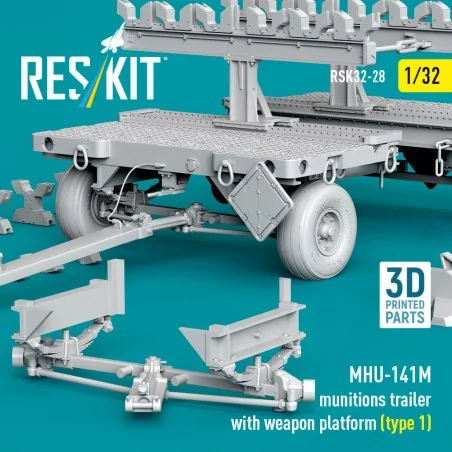 MHU-141M munitions trailer with weapon platform (type 1) (3D Printe...