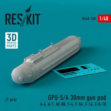 GPU-5/A 30mm gun pod (1 pcs) (A-4, A-7, AV-8B, F-4, F-5A, F-16, F/A...