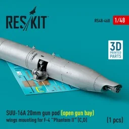 SUU-16A 20mm gun pod (open gun bay) wings mounting for F-4 Phantom ... 2
