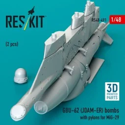 GBU-62 (JDAM-ER) bombs with pylons for MiG-29 Fulcrum (2 pcs) (3D P... 2