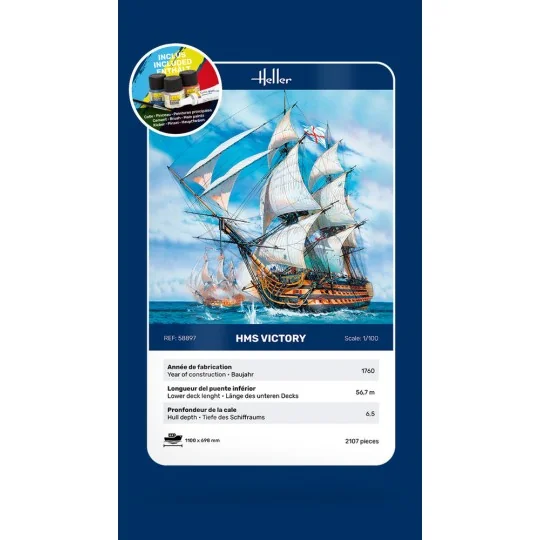 STARTER KIT HMS Victory, 1/100 - Heller 58897