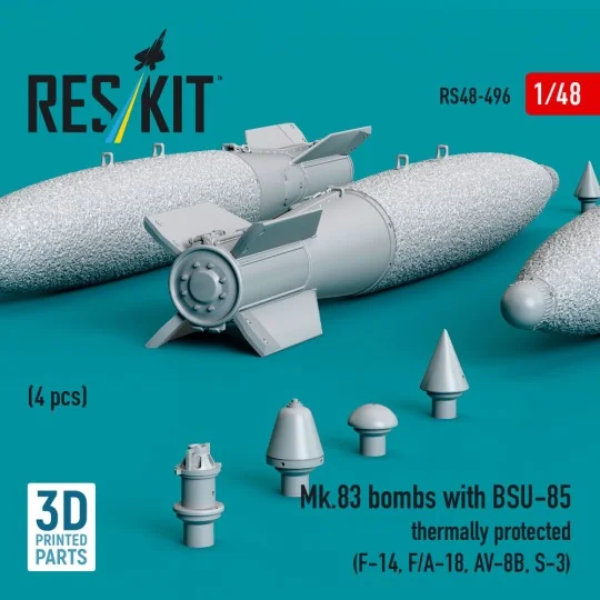 Mk.83 bombs with BSU-85 thermally protected (4 pcs) (F-14, F/A-18, ...