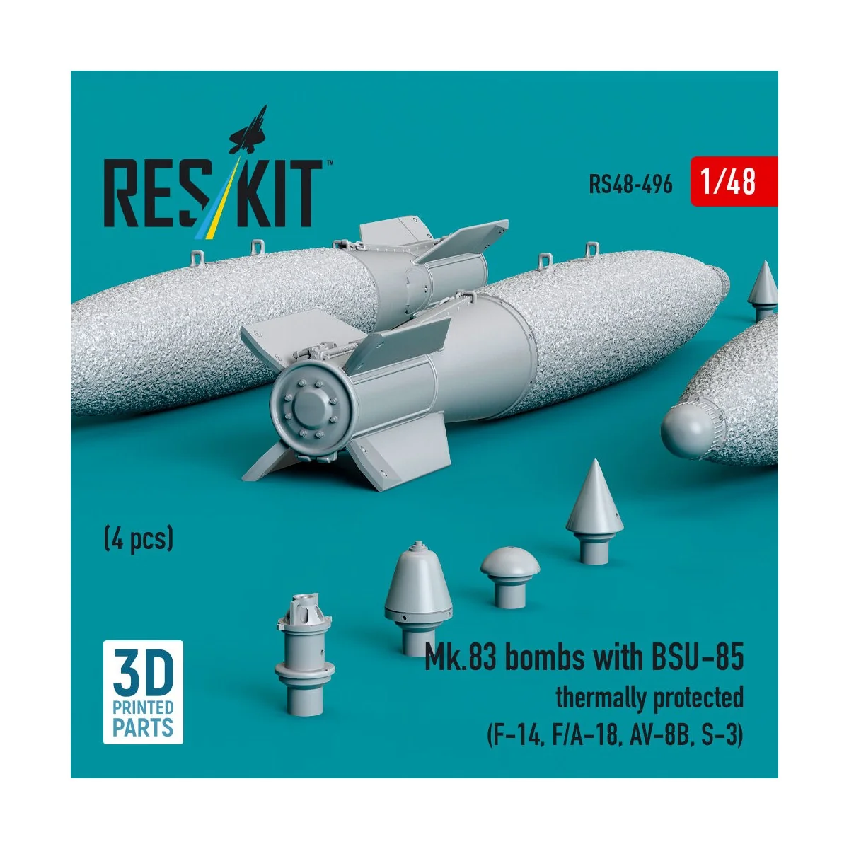 Mk.83 bombs with BSU-85 thermally protected (4 pcs) (F-14, F/A-18, ...
