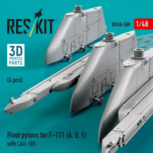 Pivot pylons for F-111 (A, D, E) with LAU-105 (4 pcs) (3D Printed),...